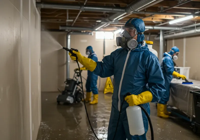 Basement Sanitization and Antimicrobial Treatment process in Gulf Hills, MS