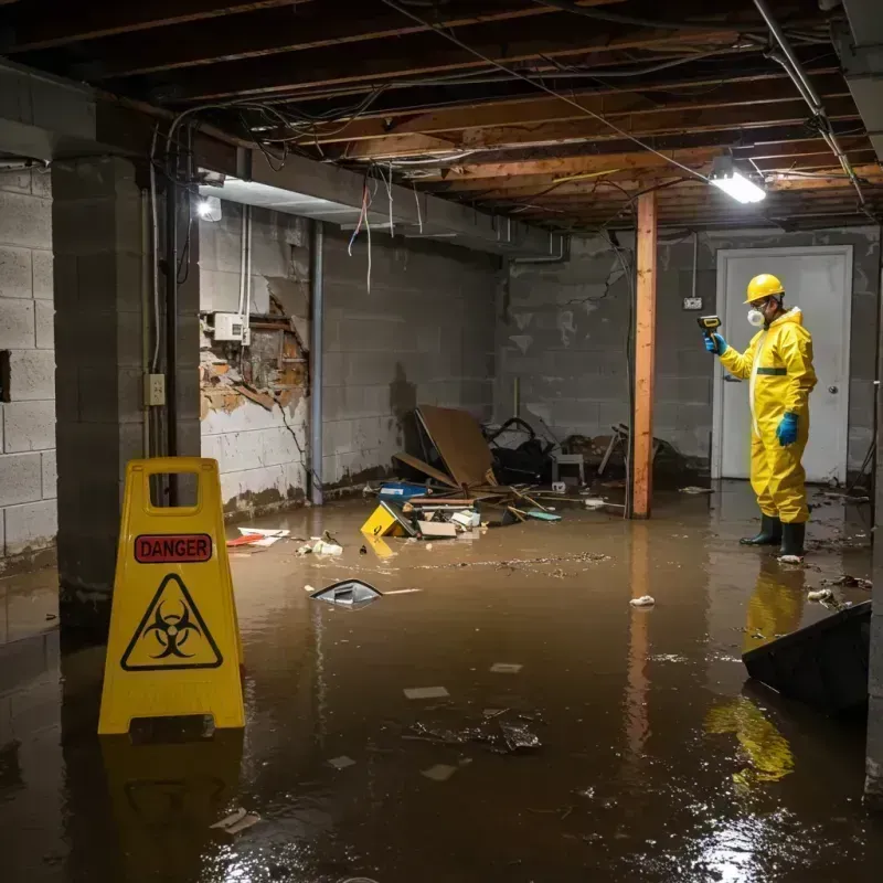 Flooded Basement Electrical Hazard in Gulf Hills, MS Property